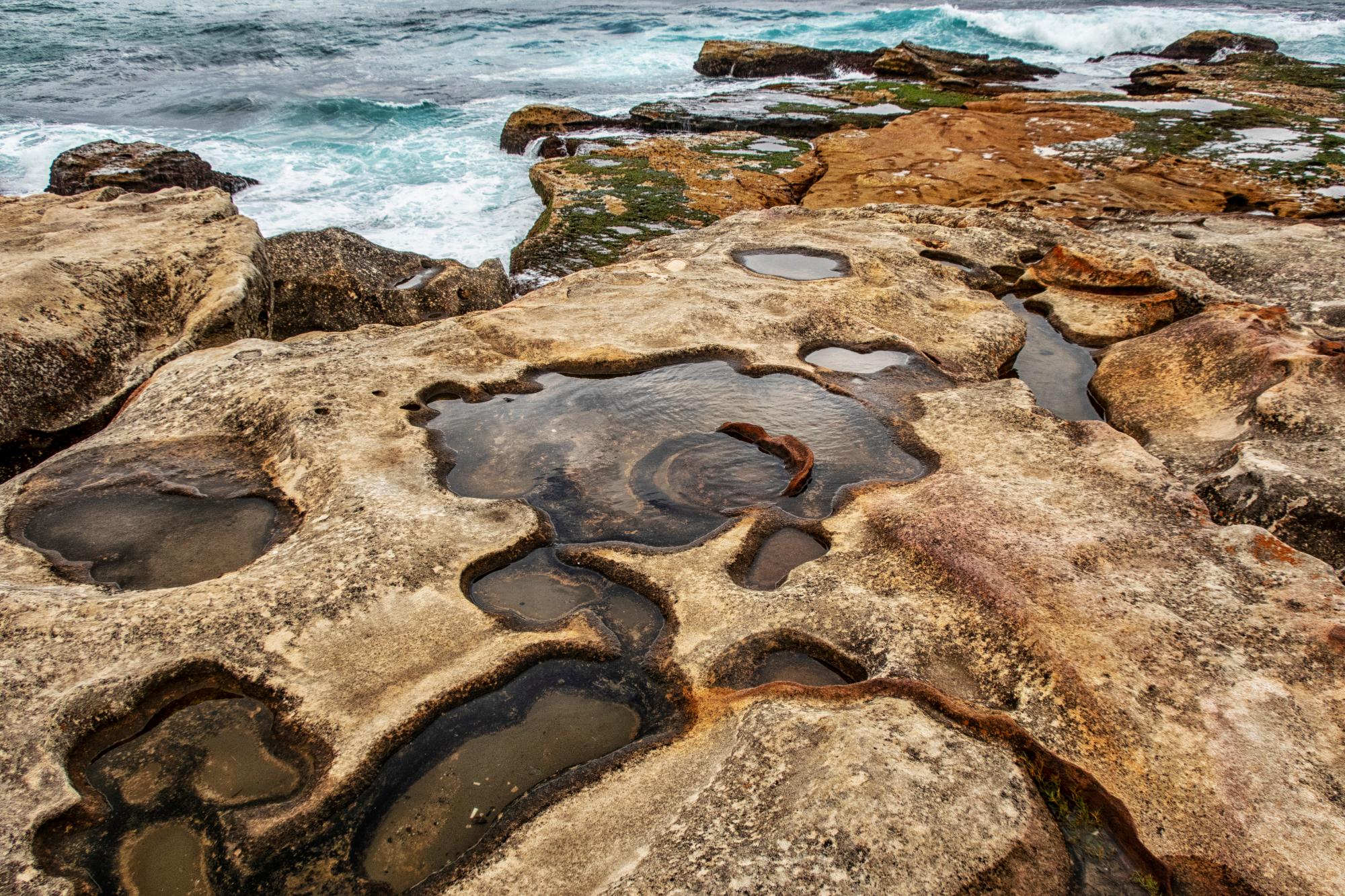 Detalle de Coogee Walk en Australia.