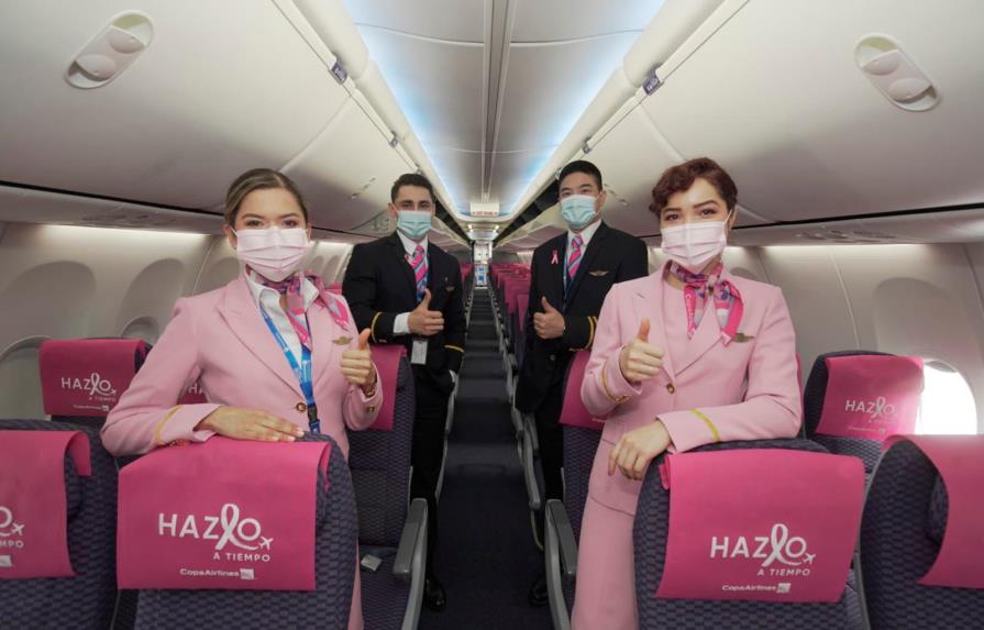 Copa Airlines inaugura con un “vuelo rosa” campaña contra el cáncer