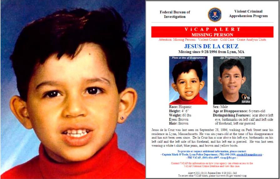 Sigue búsqueda de niño de origen dominicano tras misteriosa desaparición hace 25 años en EEUU