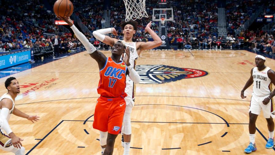 Paul guía al Thunder a victoria de 107-104 sobre Pelicans