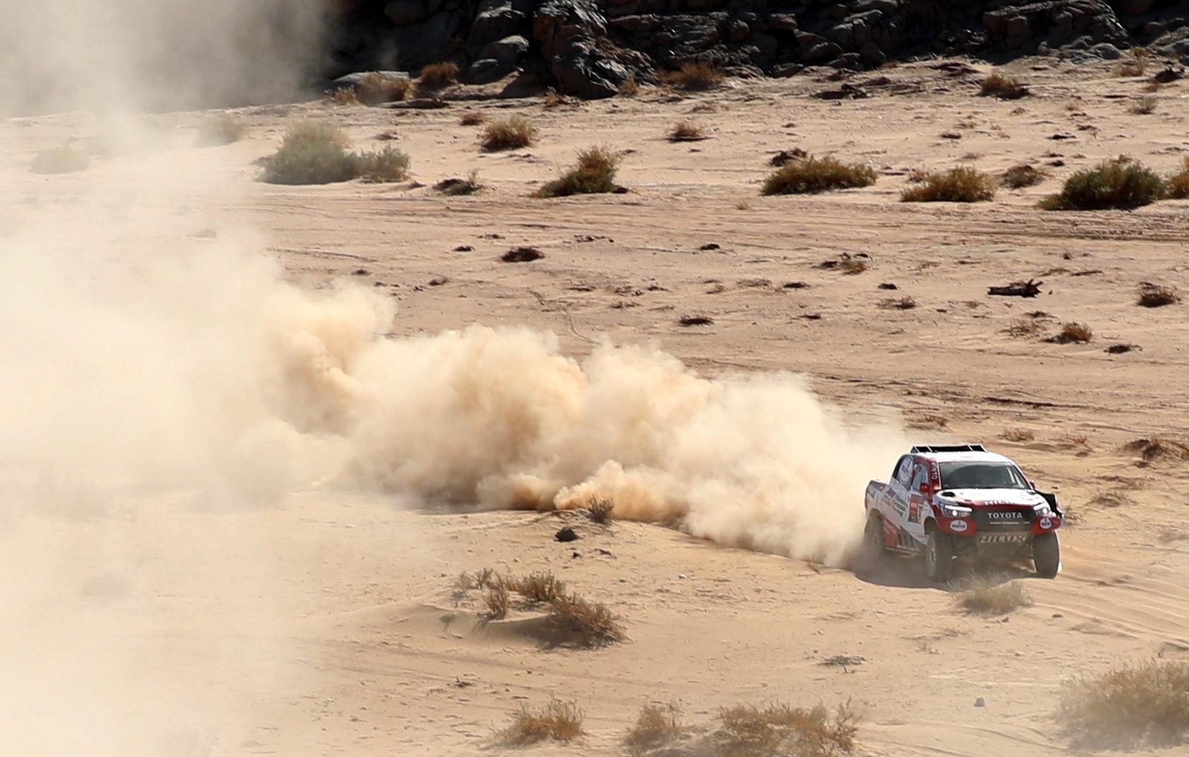 [Jeddah (Saudi Arabia), 06/01/2020.- Fernando Alonso of Spain (Toyota Gazoo Racing) in action during]