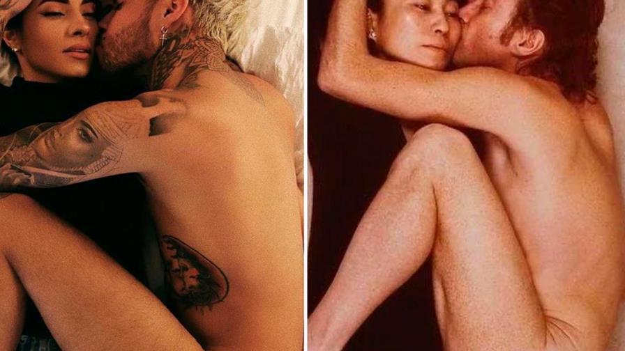 Artista boricua Dalex recrea famosa foto de John Lennon con Yoko Ono y recibe críticas