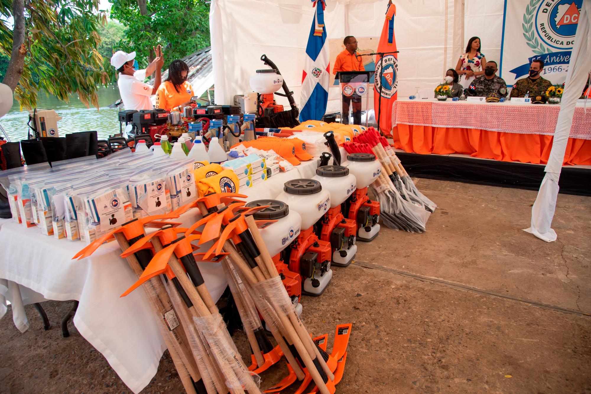 Las herramientas donadas. 