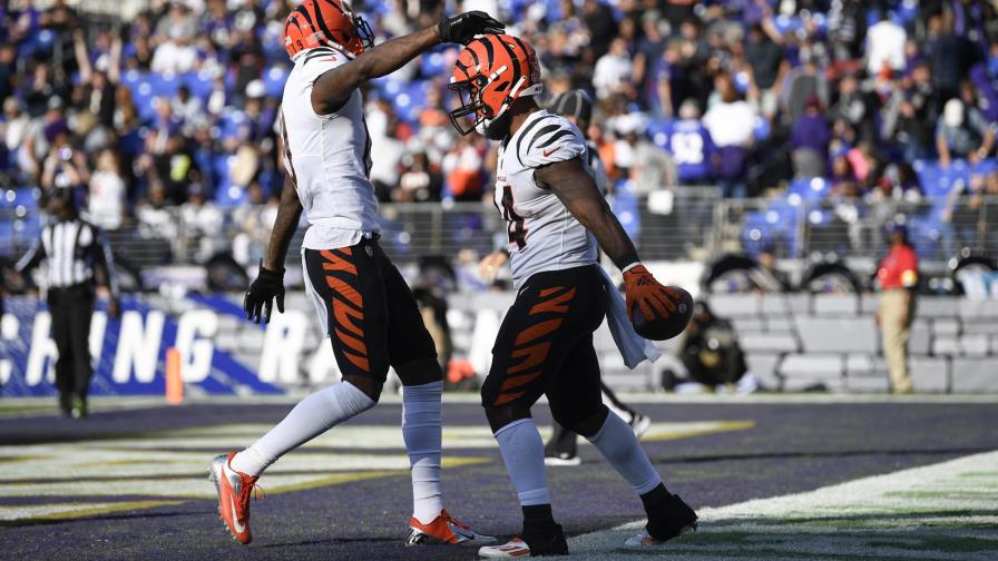 Conexión Burrow-Chase lidera paliza de Bengals sobre Ravens