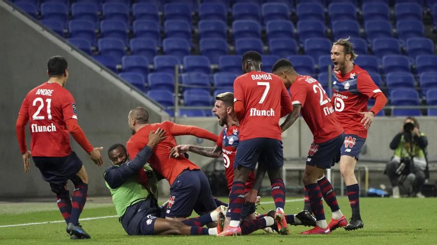 Lille sigue primero al remontar ante Lyon, Mónaco no afloja
