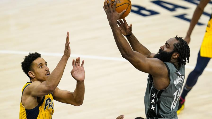 Con ayuda de Harden, Nets vencen 124-115 a Pacers