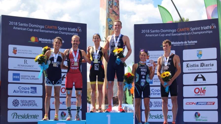 Huffman (USA) y Bravo (ECU) Campeones Panamericanos e Iberoamericanos Élite de Triatlón Huffman (USA) y Bravo (ECU) Campeones Panamericanos e Iberoamericanos Élite de Triatlón