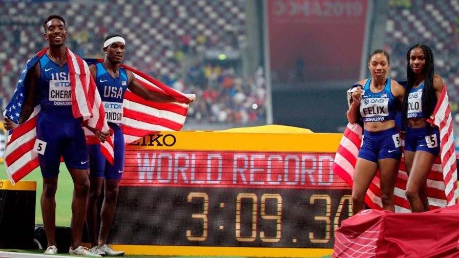 Doblete de Estados Unidos en 4x400, Allyson Félix suma 13º oro mundial