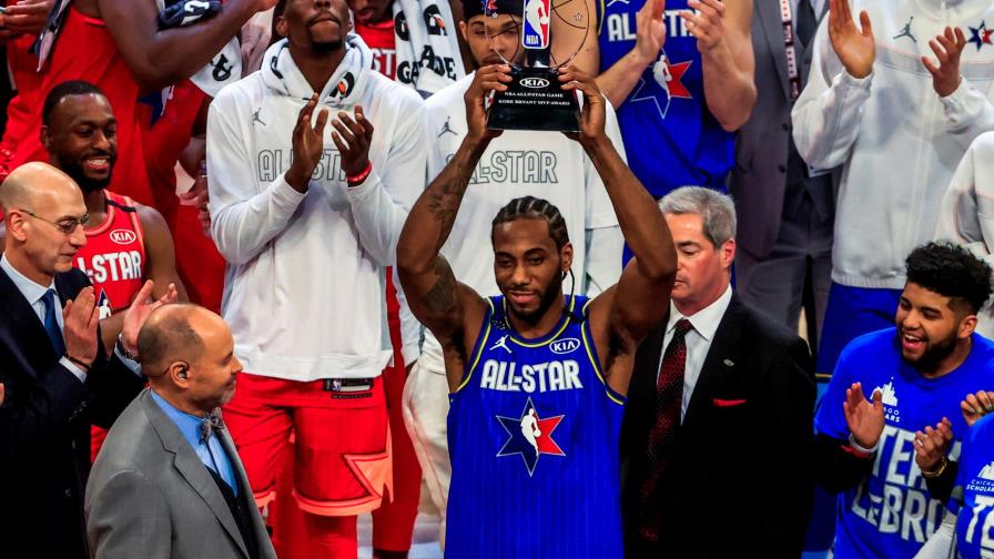 Kawhi Leonard alza el primer MVP Kobe Bryant en el Juego de las Estrellas