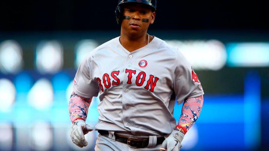 Rafael Devers en compañía exclusiva al llegar a 100 carreras impulsadas Rafael Devers en compañía exclusiva al llegar a 100 carreras impulsadas