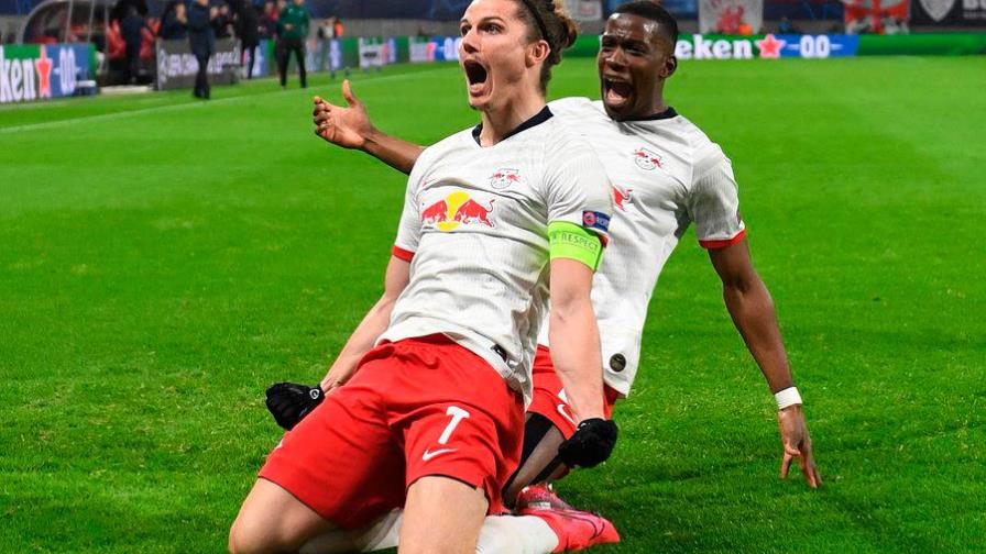 El Leipzig gana al Tottenham y jugará por primera vez cuartos de Liga de Campeones