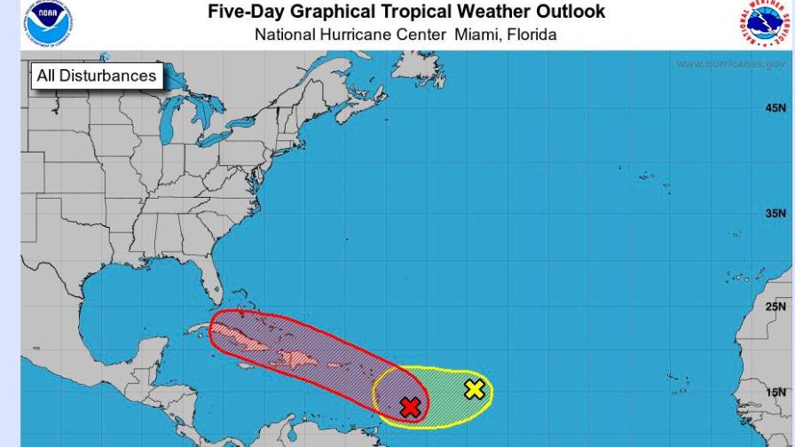 Posible depresión tropical pasaría “muy próximo” a RD a mediado de semana