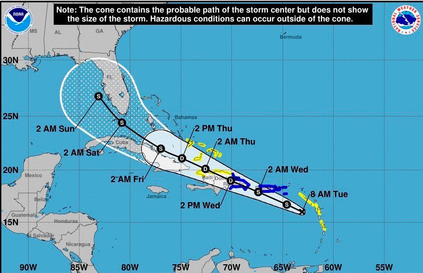 En alerta la mitad del país por potencial ciclón que pasaría cerca o sobre RD mañana
