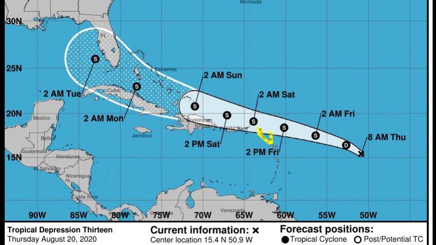 RD atenta ante avance de depresión que podría convertirse hoy en tormenta 