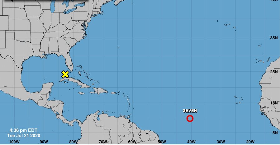 Se forma la séptima depresión tropical en el Atlántico