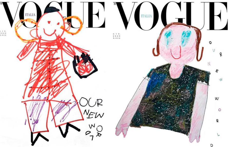 Vogue Italia lanzó 8 portadas dibujadas por niños