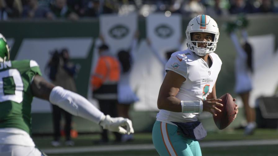 Tagovailoa rescata triunfo de 24-17 para Dolphins sobre Jets Tagovailoa rescata triunfo de 24-17 para Dolphins sobre Jets
