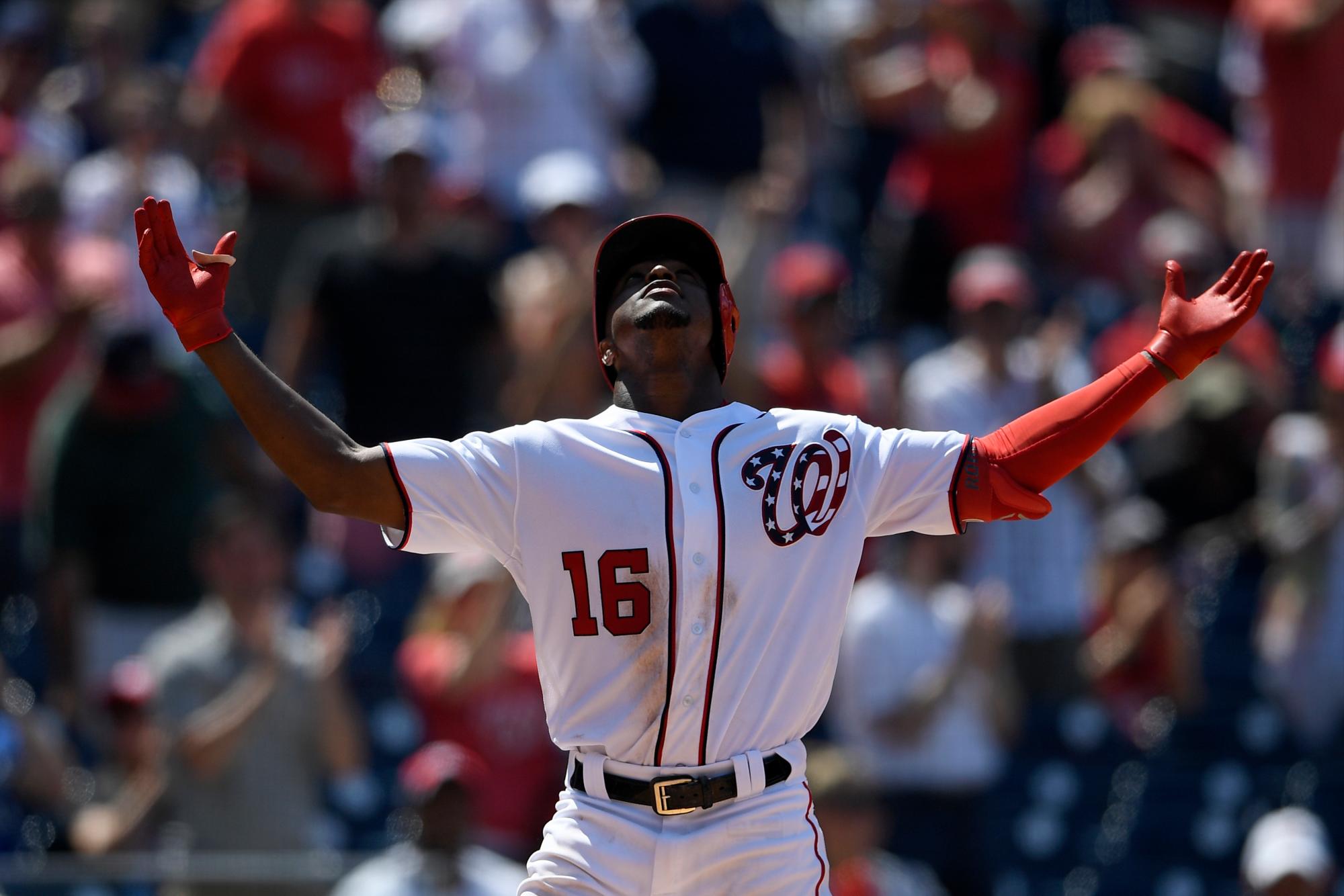 El dominicano de los Nacionales de Washington Víctor Robles.