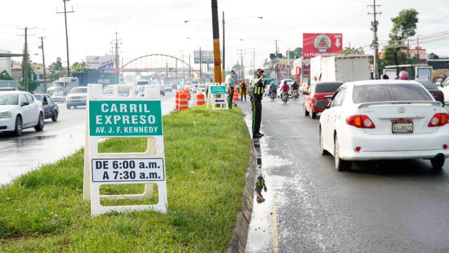Digesett habilita carril expreso que desahoga tránsito en la autopista Duarte  