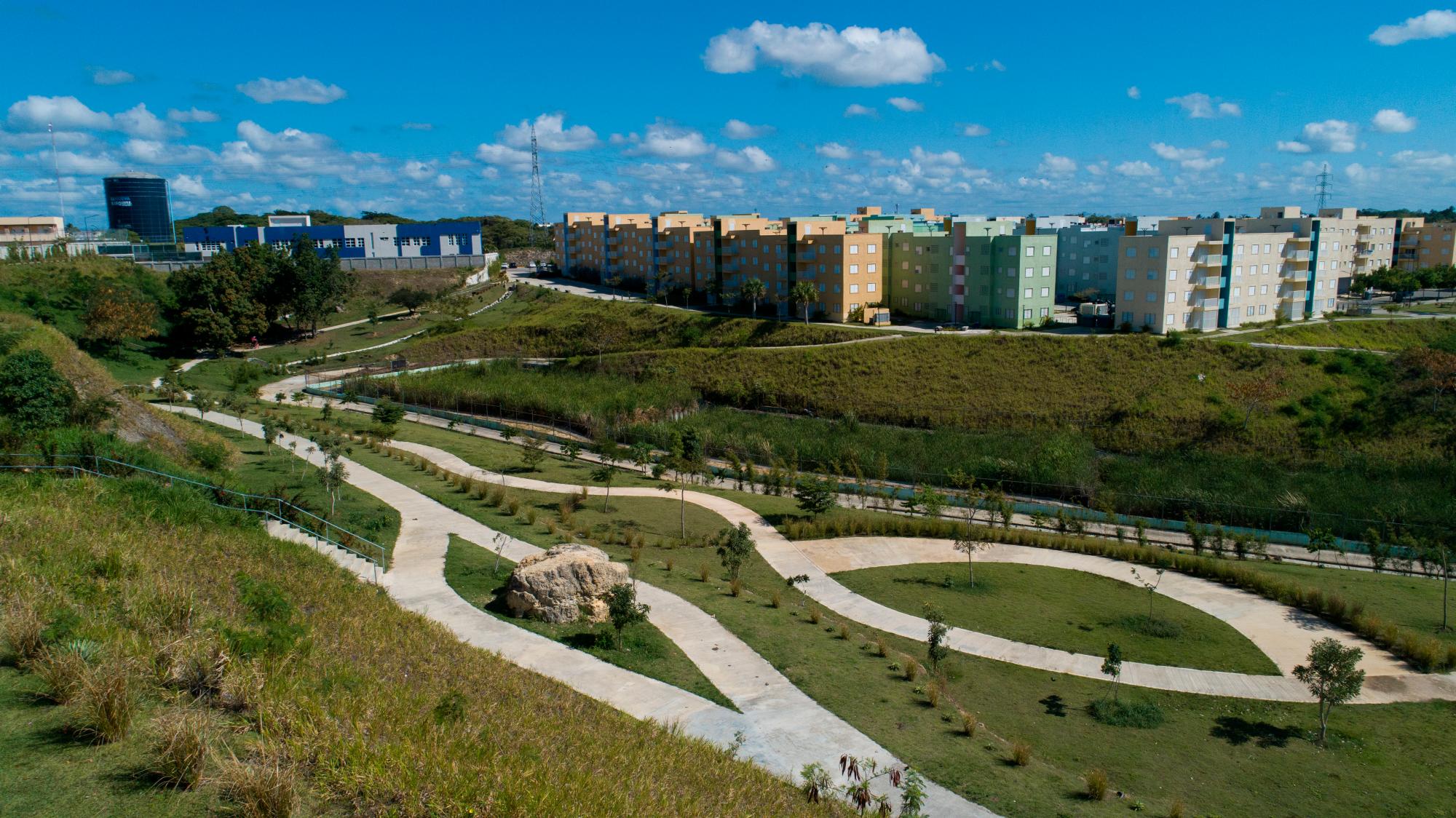 El paisajismo es parte del proyecto habitacional que se suma a las depuradoras.