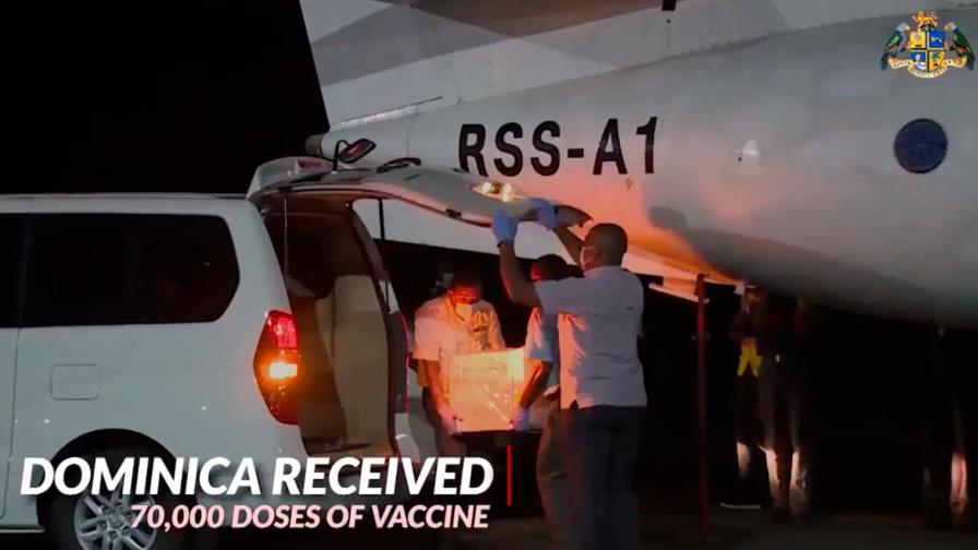 Dominica recibe 36 mil vacunas contra el COVID-19