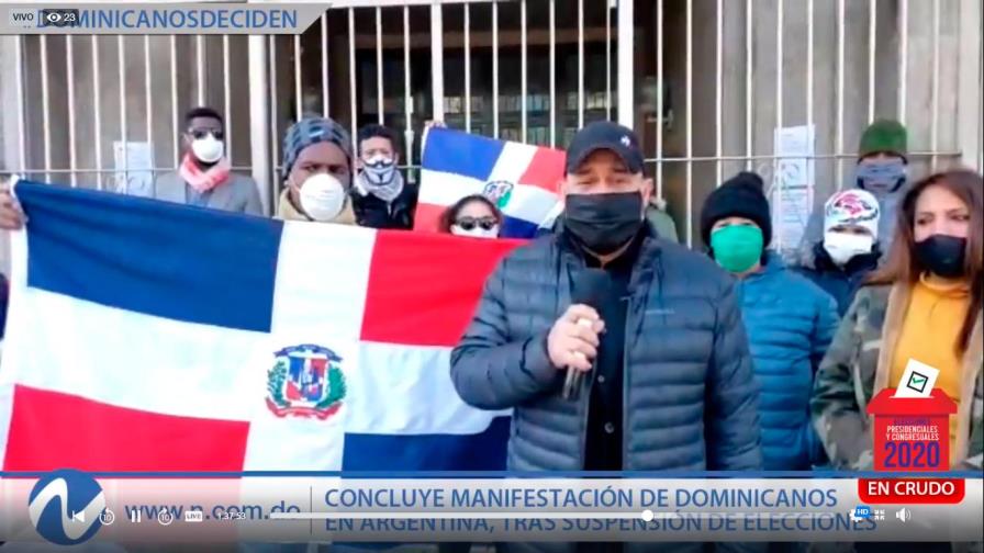 Dominicanos en Argentina protestan porque en ese país no se podrá votar