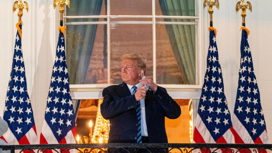 Trump, aún contagioso, regresa a Casa Blanca sin mascarilla y dice no debe temerse al COVID-19