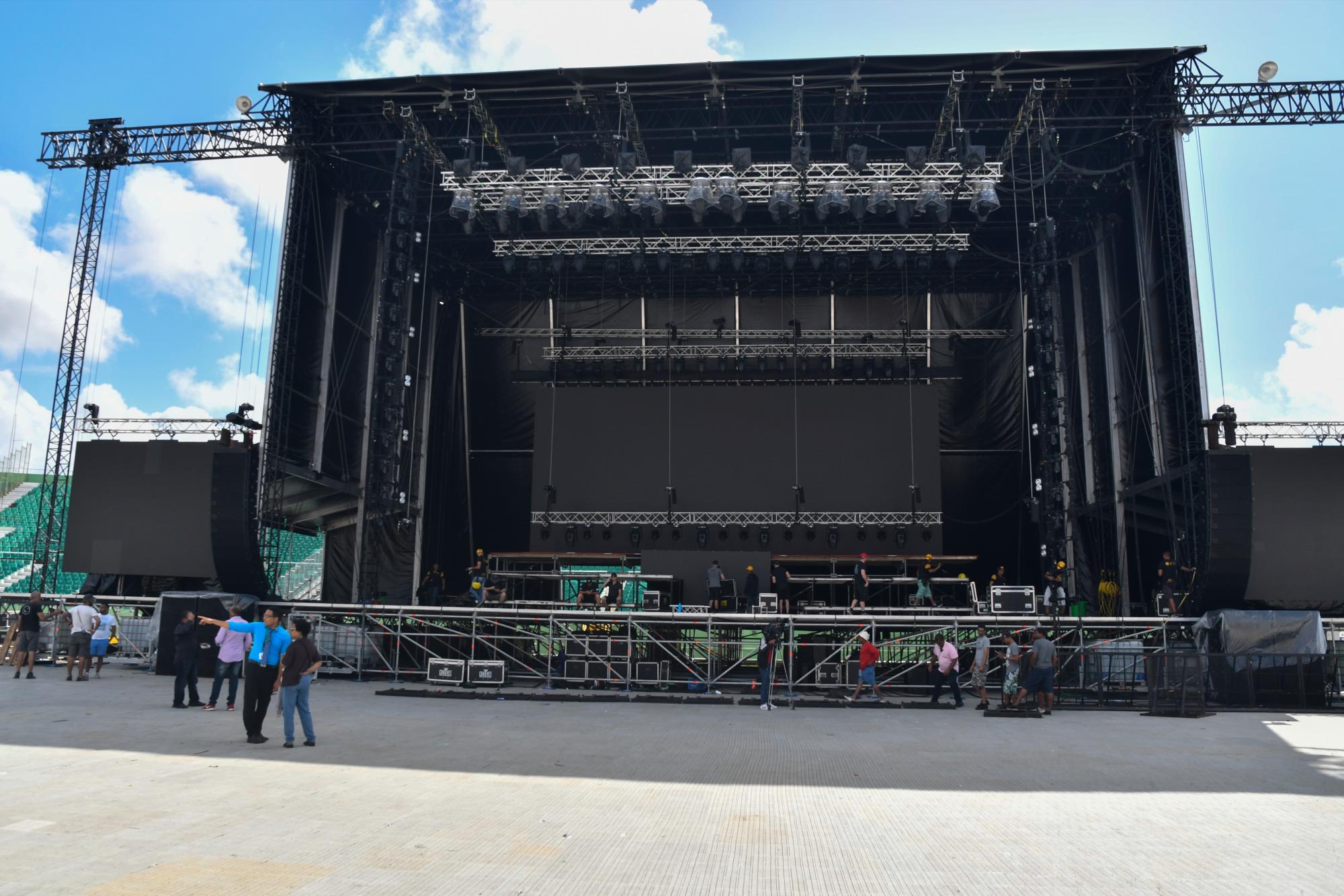 Diario Libre participó en un recorrido por el Estadio Olímpico Félix Sánchez, donde Luis Miguel se presentará en concierto este viernes. 