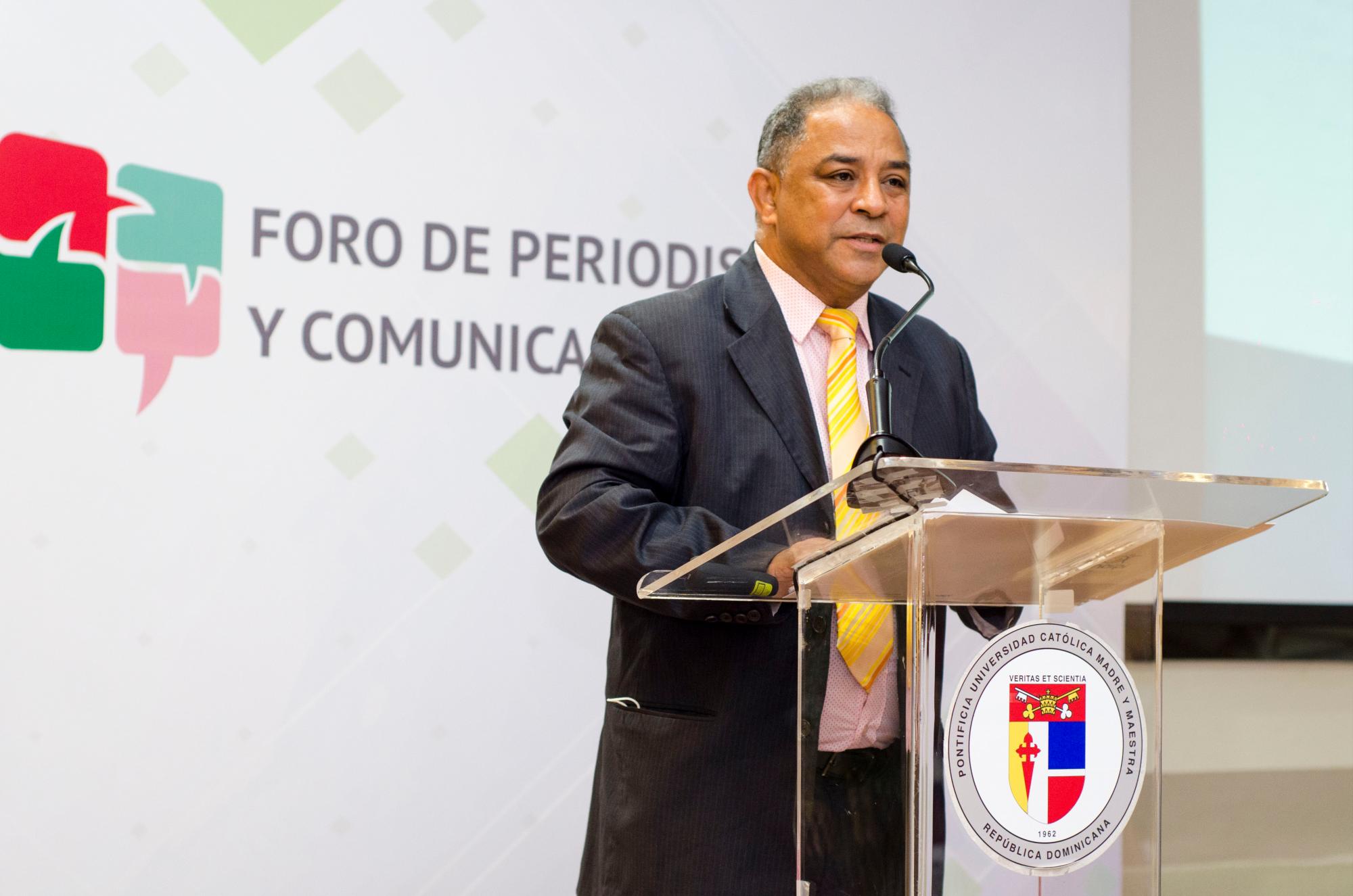 El presidente del Colegio Dominicano de Periodistas, Aurelio Henríquez. 