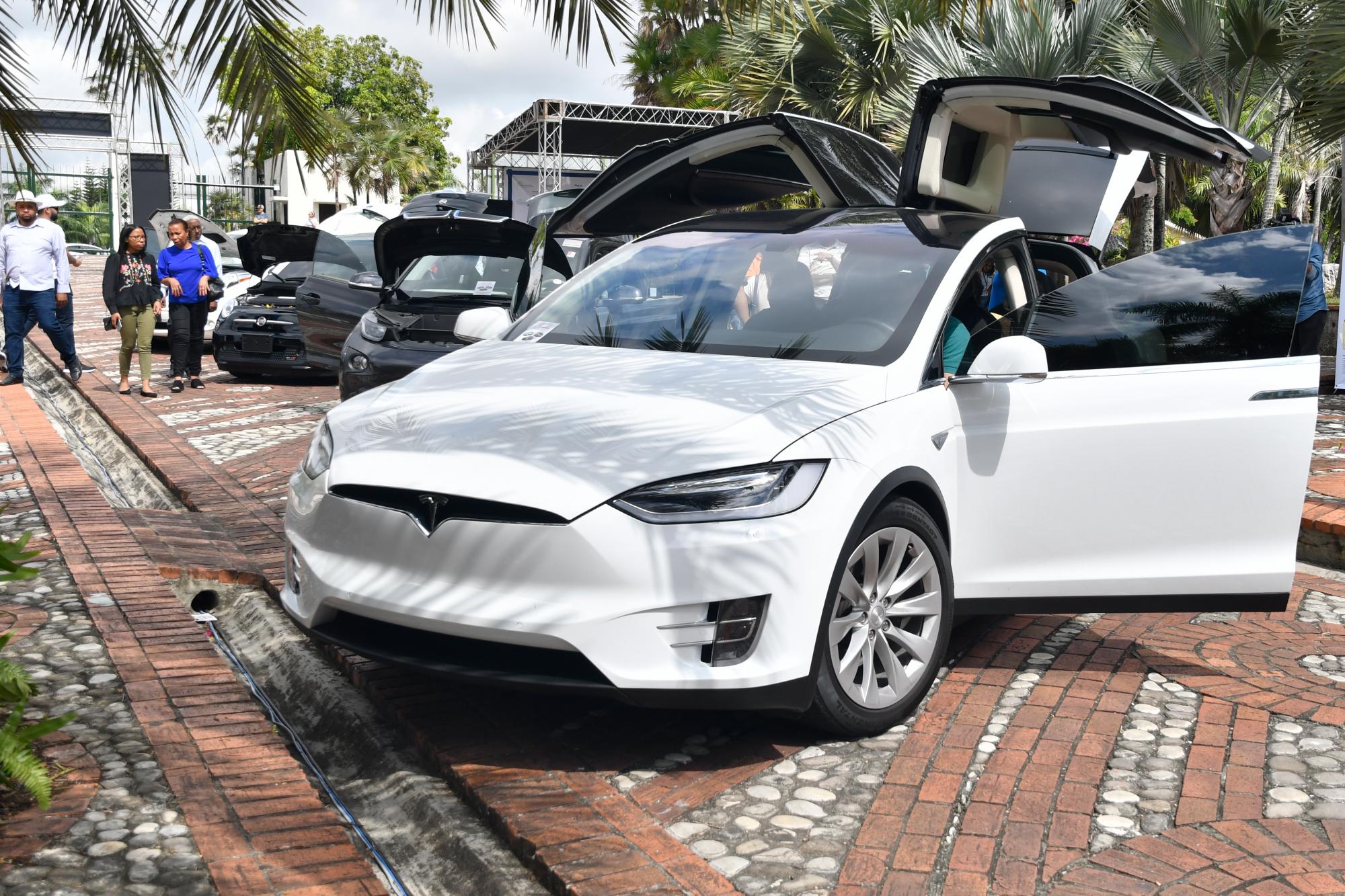 Tesla Modelo X, exhibido en el Jardín Botánico.