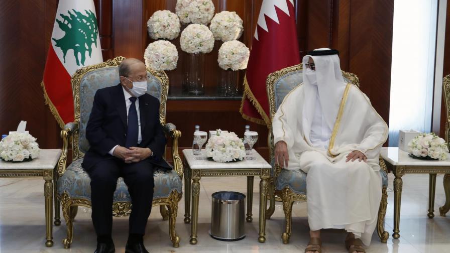 Presidente libanés discute crisis del Golfo con emir qatarí Presidente libanés discute crisis del Golfo con emir qatarí