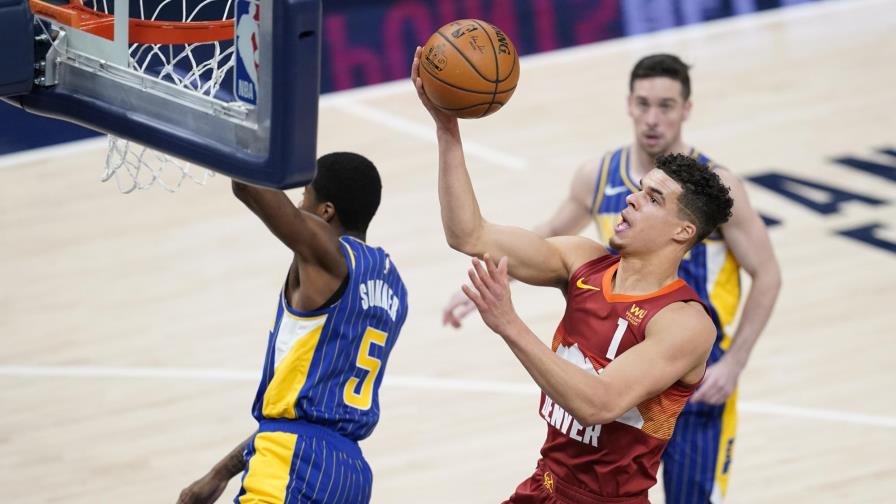 Nuggets vencen a Pacers y cierran 1ra mitad de campaña