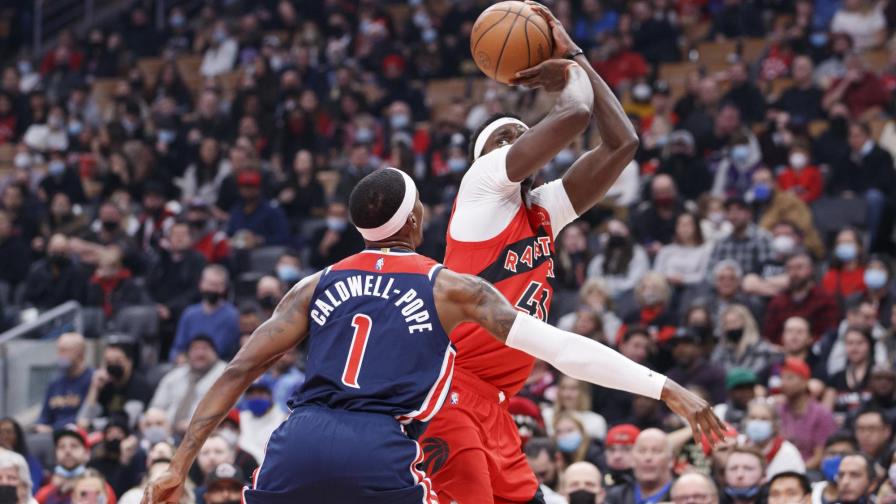 Con 31 puntos de Siakam, Raptors vencen 102-90 a Wizards