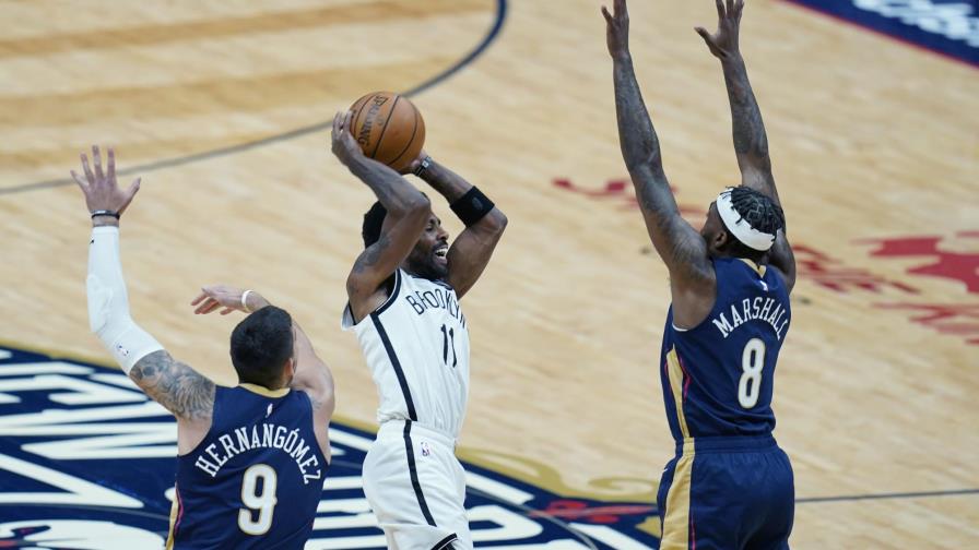 Irving guía a disminuidos Nets a triunfo ante Pelicans