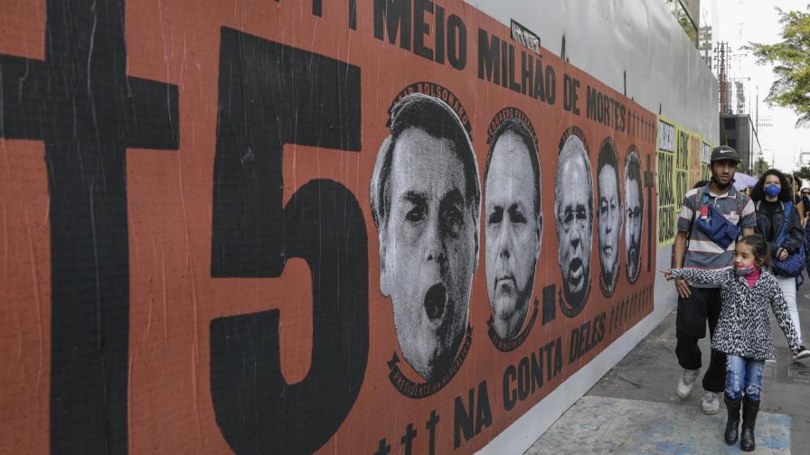 Protestan contra Bolsonaro al superar Brasil 500.000 muertes