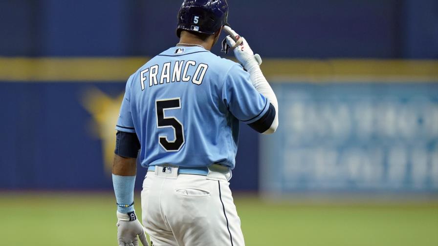 Franco, fuera de alineación de Rays tras jaqueca