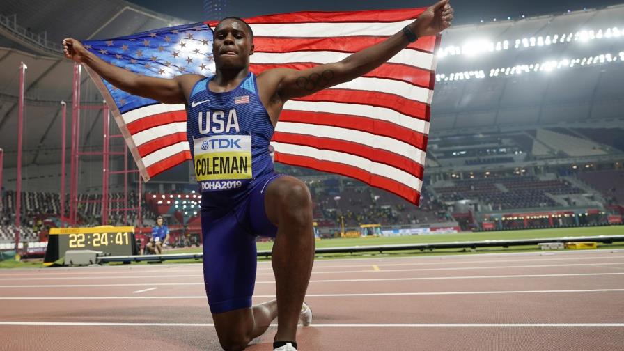 Campeón mundial Coleman suspendido 2 años, fuera de Tokio