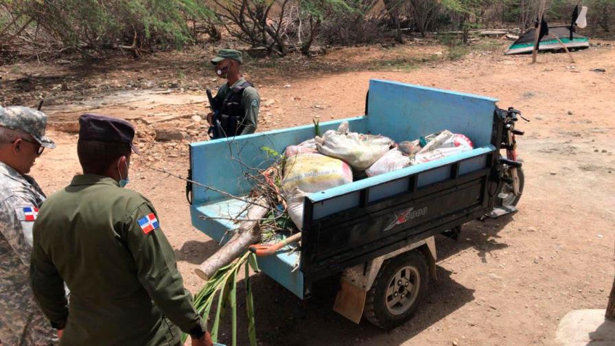 Decomisan sacos con peces loro y lambí en Montecristi
