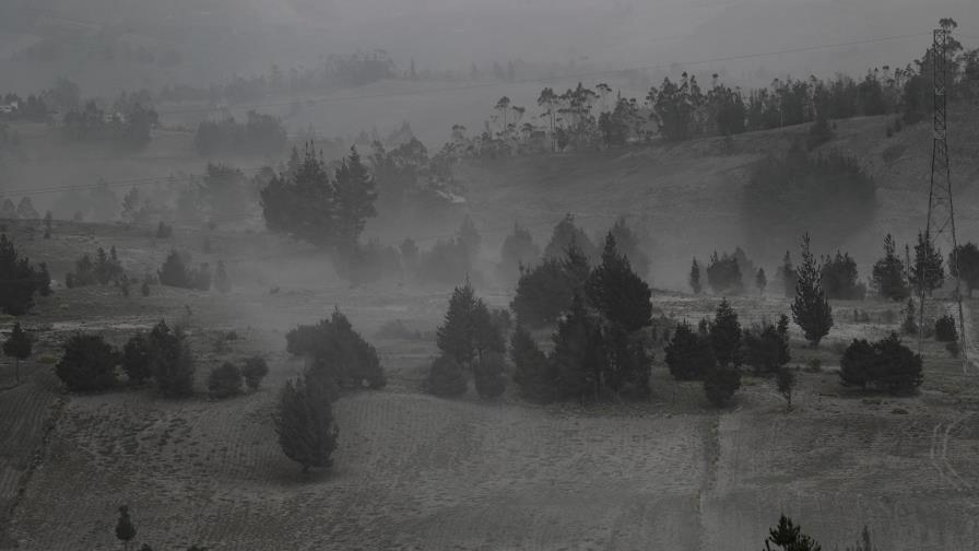 Gobierno ecuatoriano calcula daños en 80,000 hectáreas por caída de ceniza