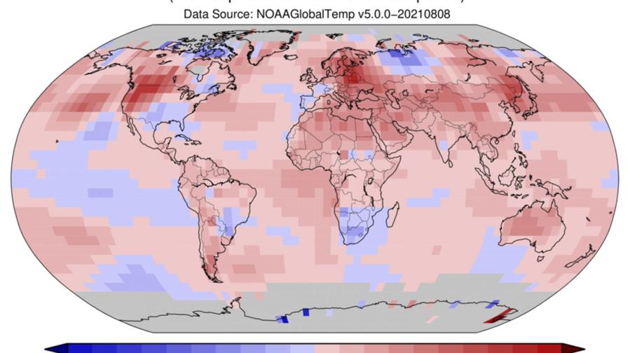 Julio, el mes más caluroso en 142 años, dice la NOAA
