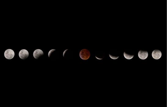 El eclipse lunar atrajo la atención de dominicanos