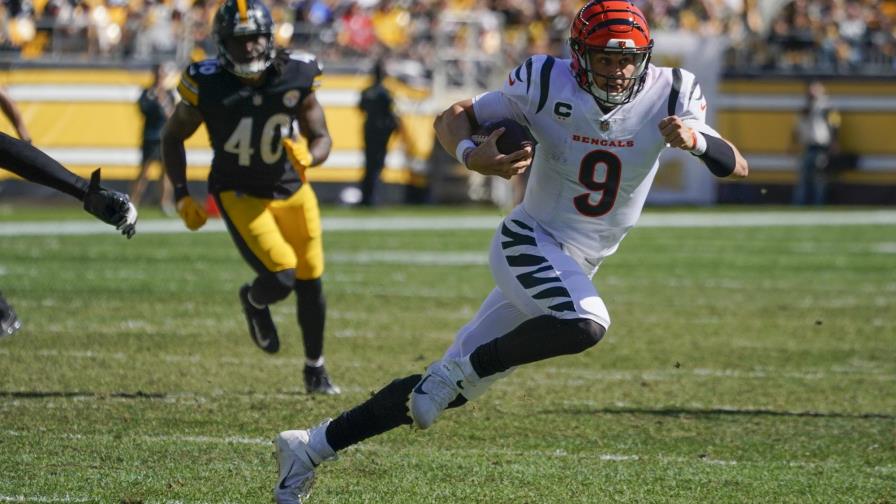 Burrow lanza 3 pases de touchdown, Bengals vencen a Steelers