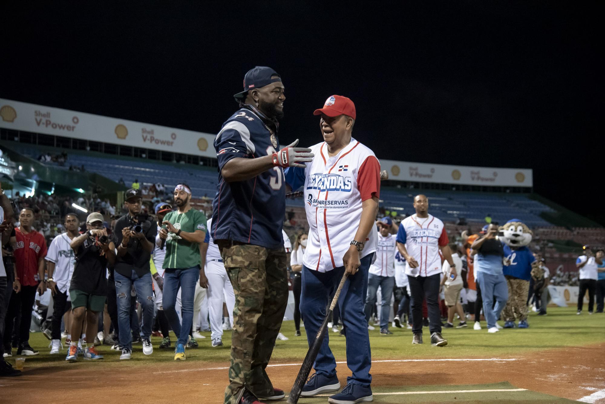 David Ortiz y Juan Marichal en el Día de Leyendas 2021 (Foto: Félix León)