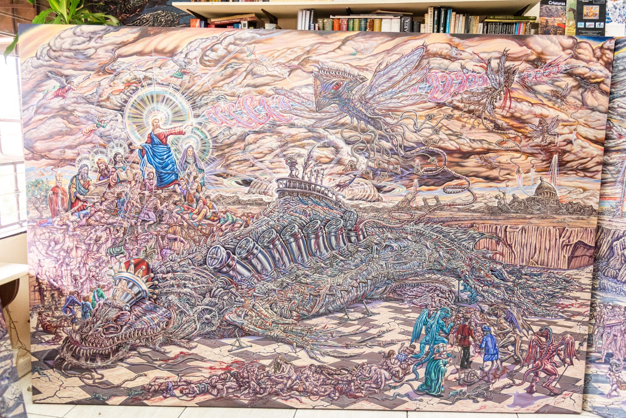 Dibujante y pintor dominicano, Vladimir Velázquez recibió el primer premio de la XVII Bienal Nacional de Artes Visuales en 1990, en la categoría de Dibujo.