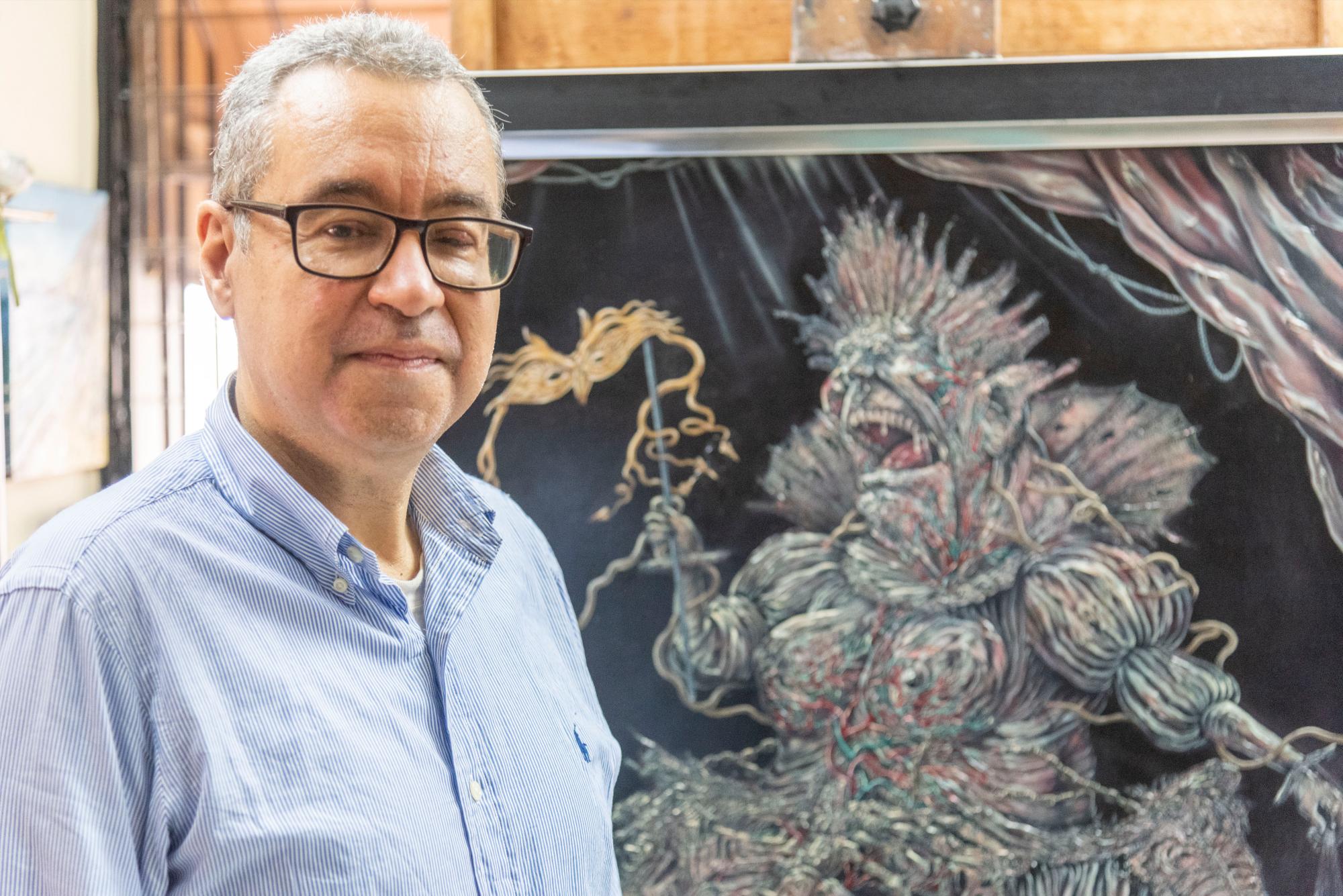 El pintor ganó el premio del Público en el Concurso de Arte Eduardo León Jimenes 2008.