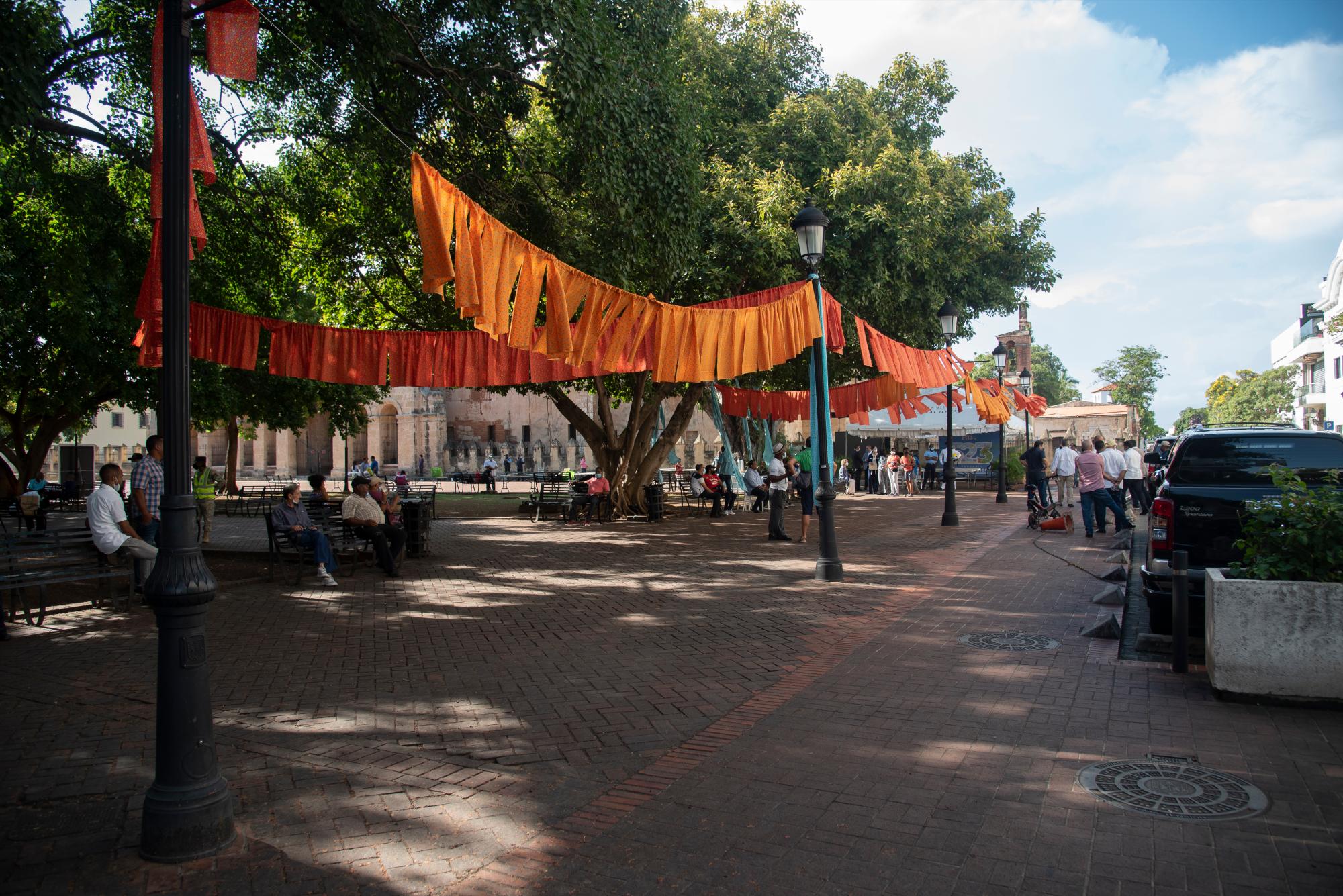 Hubo celebración en el parque Colón y el Palacio Consistorial.