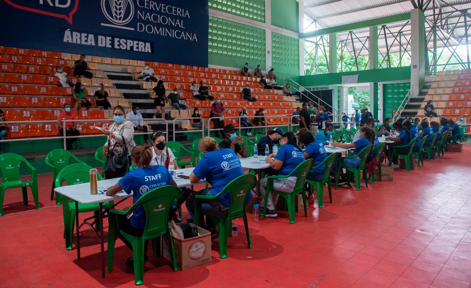 Jornada de vacunación en el Centro Olímpico.