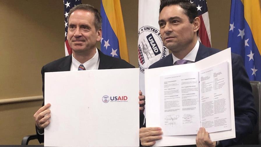 USAID suscribe acuerdo cooperación con Guaidó