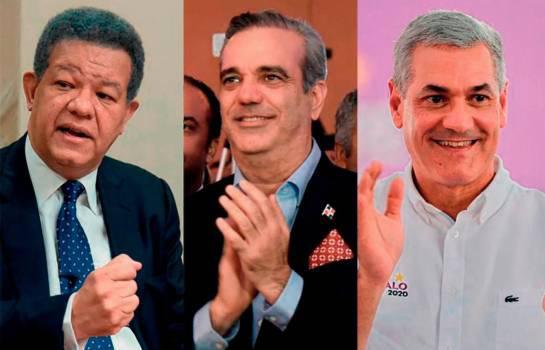 ¿Dónde votarán este domingo Gonzalo Castillo, Luis Abinader y Leonel Fernández?