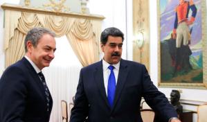 Zapatero se re&uacute;ne por sorpresa con Maduro en Caracas
